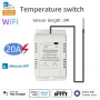 Akıllı Termostat Model LY-607-N WiFi Bluetooth Uzaktan Kumanda 20A 3800W Sıcaklık Nem Anahtarı ABS Yapı