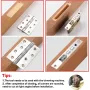 Aluminum Alloy Door Hinge Jig Guide Woodworking Door Hinge Template Slotting Locator Door Lock Jig for Wood Cabinet Kitchen Door Lock Installation