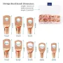 60pcs Wire Lug Copper Ring SC6-25 Copper Connectors Bare Cable Electric Crimp Terminal Connector Kit