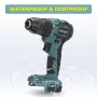 Drillpro 23-48N.M 10mm/13mm 1800rpm 21+1 Moment Sladdlös Borstlös Elborrmaskin Passar Mak