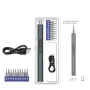 Conjunto de chaves de fenda elétricas de precisão 11 em 1, tipo C, conjunto de chaves de fenda de carregamento rápido com luz LED, ferramenta elétrica para reparo de telefone