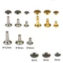 360Pcs/Set Leather Rivets Double Cap Rivet Tubular Metal Studs 1 Sizes with Punch Pliers and 3 Pieces Setting Tool Kit for Leather Craft Repairs Decoration