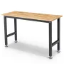 ENJOYWOOD 60 Inch Heavy Duty Workbench Workstation Work Table Rubberwood Top Workbench untuk Bengkel Pertukangan Kayu Rumah Kantor Pemotongan Kayu Elektronik