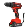 Mensela ED-LX2 18V Cordless Brushless Impact Drill Driver Electric Hammer Drill Screwdriver 25+3 Gear Torque 2 Variable Speed W/ 2.0Ah Battery for Makita for Drilling Wood Metal