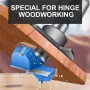 5pcs Woodworking Hole Opener Set Blue Carbide Adjustable Opener Drilling Wood Hinge Drill Bits Detachable Strong Back Plate 15-35mm
