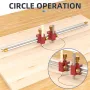 ENJOYWOOD 3 In 1 Modular Bar Gauge Bar Clamping Positioning Compass Tool Woodworking Scribe Circle Drawing Ruler for for Inside Corner / Outside Measurements