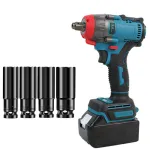 520N.M High-Powered Dual-Use Electric Wrench with Multifunctional Conversion Head Comprehensive 26-piece Bit Set Heavy-duty 15000mAh Battery Essential for DIY and Worksite