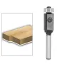 6mm 1/4 Inch 6.35mm Shank 2 Flutes Carbide Insert Flush Trim Router Bit Top Bearing Pattern Bit Woodworking Milling Trimming Knife Edge Milling Cutter for Smooth Finishing