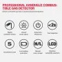 HABOTEST HT601A Natural Gas Leak Detector 50-1000PPM Methane Combustible Gas Auto Zero Audible Visible Alarm Flexible Probe