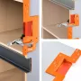 Woodworking Groove Tool Invisible Handle Router Slotting Template High Precision Aluminum Alloy Anodized Kitchen Wardrobe Cabinet Door Easy Installation