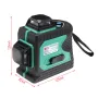 Nível laser automático verde 3D de 12 linhas 360 ° horizontal e vertical, ferramenta de construção cruzada, ferramenta de medição