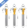 5PCS 1/4 Inch Shank Keyhole Router Bits Set T Track T-Slot Bolts Router Bit Set for 5/16\ 3/8\ 1/2\ 7/16\ 5/8\ Hex Bolts