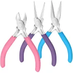 Jewelry Pliers Set Needle Nose Round Nose Wire Cutters High-Quality Steel Non-Slip Handles for Jewelry Making Repair DIY Crafts