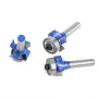 3PCS 6mm 8mm 1/4\Shank Z4 Corner Round Router Bit R1 R2 R3 Trim Edging Woodworking Mill Classical Cutter Bit