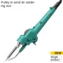 80W 120W Soldering Iron Kit Ceramic Heating Element Adjustable 500/550°C Manual Solder Feed 110/220V EU US Plug Options