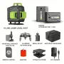 Kit livella laser LFINE a 16 linee, autolivellante, batteria al litio ricaricabile da 4800 mAh, spina USA, con base girevole in alluminio e lussuosa borsa in tessuto.