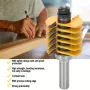 LAVIE Carbide Finger Joint Router Bit 1/2 Inch / 8MM / 12MM Shank Durable Rust Resistant Woodworking Tool for Precise Milling Compatible with Chainsaw