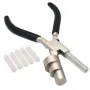 6\ Wire Bending Pliers Stainless Steel Jaws Triple Barrel 13mm 17mm 22mm Jewelry Making Tool with Padded Grips