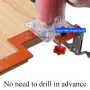 Woodworking Groove Tool Invisible Handle Router Slotting Template High Precision Aluminum Alloy Anodized Kitchen Wardrobe Cabinet Door Easy Installation
