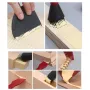 Wnew 4Pcs Silicone Glue Kit Wide/Narrow Brush with Flat Scraper and Glue Tray Woodworking Gluing Kit Set