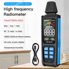 MESTEK EMF02R Electromagnetic Radiation Detector High Voltage Line Magnetic Field Radiation Instrument Intensity Interference Electromagnetic Wave Home High Frequency Detection