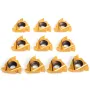 Drillpro CT-12 50pcs Carbide Inserts with 7pcs 12mm Shank Lathe Turning Tool Holder DCMT070204 CCMT060204 MGMN200