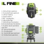 LFINE 4D 16 Line Green Laser Level Class II 515nm Self-Leveling ±1mm at 7m 30M Range 1200mAh Batteries Multi-Purpose Tripod