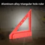 Fonson Tools 3 inch / 4 inch Carpenter Triangle Ruler Rafter Square Multi-angle Measuring Ruler Protractor for Woodworking