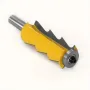 LAVIE 12mm 1/2\ Shank Louver Shutter Style Router Bit Woodworking CNC Carbide Milling Cutter with Bearing Ideal for Decorative Line Carving on Wood