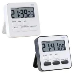 LED Digital Kitchen Timer 24-Hour Countdown Memory Function Dual Alarm Snooze Magnetic Base Optional Colors