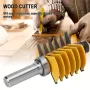 LAVIE Carbide Finger Joint Router Bit 1/2 Inch / 8MM / 12MM Shank Durable Rust Resistant Woodworking Tool for Precise Milling Compatible with Chainsaw