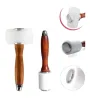 Nylon Leathercraft Carving Hammer with Wooden Handle Leather Craft Carving Hammer Cowhide Sew Harmer Stamping Tool