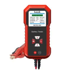 Lancol MICRO-500 Battery Tester 12V Lead-Acid Lithium CCA 40-3000 Color LCD Display QR Code Storage Multi-Language Support