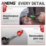 Penna misuratrice di tensione ANENG VD807 ad alta sensibilità, induzione, intervallo di misurazione 12-300 V, con sistema di allarme sonoro e luminoso, illuminazione a LED, spegnimento automatico, strumento di sicurezza per uso domestico e professionale.