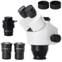 Mustool 7X-45X Binocular Stereo Microscope 4K Camera HDM LED Light for Phone Repair Soldering 24MP CMOS Sensor 100mm Working Distance