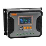 Pstar-30A/60A/80A PWM Solar Controller 12V-48V 100V Solar Panel Voltage Dual USB Ports LCD Screen Multiple Protection