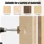 10mm to 50mm Professional Hexagonal Shank Woodworking Hinge Boring Bit Tungsten Carbide Blade Three-Tooth Double Blade Design Multiple Sizes