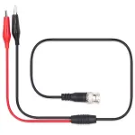 BNC Q9 Male Plug To Dual Alligator Clip Oscilloscope Test Probe Lead Cable 110cm