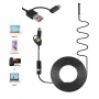 3-in-1 Mobile Phone Industrial Borescope Inspection Built-in 6 Adjustable LEDs Lights 8mm 1280*720 Resolution IP67 Waterproof