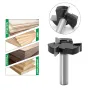 LAVIE 12mm 1/2 Inch Shank 3 Flutes CNC Spoilboard Surfacing Router Bit Carbide Slab Flattening Router Bit Wood Milling Cutter Planer Tool with 1-15/16\/49mm Cutting Diameter
