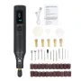 Electric Polisher Cordless Rotary Tool with Digital Display 1500mAh Battery 3 Speed Settings 25Pcs Accessory Kit DIY Crafts Projects