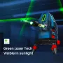 GLL 50-15 XG Professional Laser Level 5 Lines Green Beam 3D Tự cân bằng ngang và dọc Công cụ đo chéo