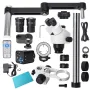 HAYEAR 7-90X Trinocular Microscope with 360° Swivel Arm for Mobile Phone Repair and Circuit Board Soldering 2K High Definition Camera Included