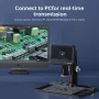 Digital Microscope 1600X 12MP Camera Sensor Coin Microscope 7\ Touch LCD Microscope with Wired Remote 28 LED Fill Lights For PC
