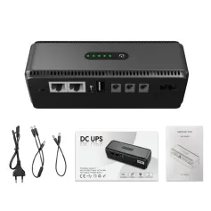 DCL-18W Mini DC Power Supply UPS 18W 8800mAh/10400mAh USB Type-C 5V/2A DC POE 15V/0.6A 24V/0.4A Input 100-240V for Network Devices