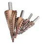 Drillpro HSS-Co M35 Kobalt Kademeli Matkap Ucu Üçgen Saplı 4-12/4-20/4-32mm Spiral Flüt Kademeli Matkap