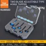 5pcs Woodworking Hole Opener Set Blue Carbide Adjustable Opener Drilling Wood Hinge Drill Bits Detachable Strong Back Plate 15-35mm