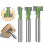 6mm 1/4\ Shank T-Track Slotting & T-Slot Keyhole Cutter Router Bit Steel Handle 5/16\ 3/8'' & 1/2'' Length Cutter For Wood