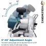 VIOLEWORKS 288VF Brushless Electric Circular Saw Cordless Wood Cutting Machine For 18V Battery