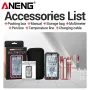 ANENG 620C デジタルマルチメーター 6000カウント AC/DC 電圧電流テスター バックライト付きスクリーン 自動電源オフ機能 懐中電灯付き